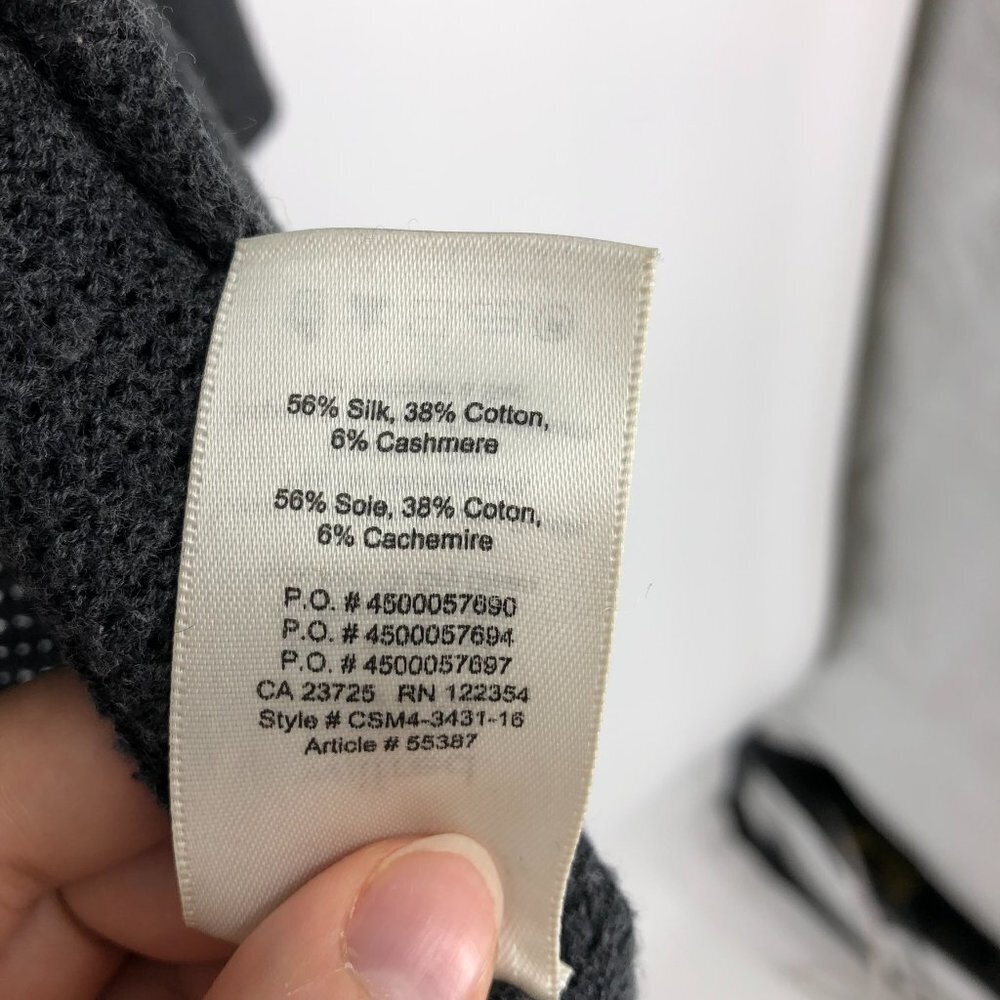 Aritzia Wilfred Grey Knit Copernic Silk Cashmere Open Cardigan size XXS - Picture 13 of 16